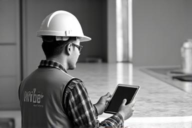 Site supervisor performing a quality check